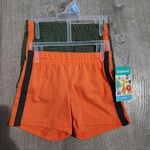 Garanimals 2 pack boys shorts green/orange